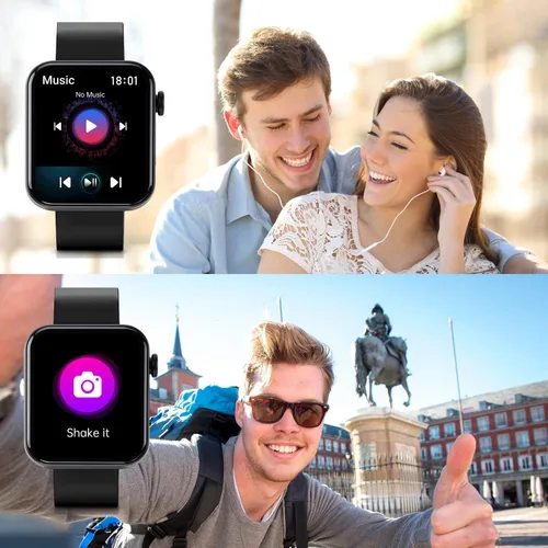 Vista 6 de Life Watch Monitor inteligente de frecuencia cardíaca y oxígeno en sangre Temperatura corporal Monitor de ejercicios Rastreador de pasos de fitness