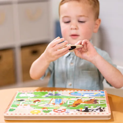 Vista 8 de Melissa & Doug - Rompecabezas con sonido (8 piezas), Granja de McDonald's, Multicolor