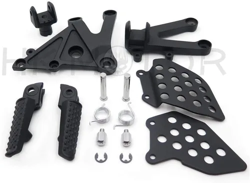 Vista 2 de HONGK - Soporte de clavijas de pie delantero negro compatible con Cbr600Rr 2003 2004 2005 2006 [B01C0STRSU]