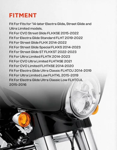Vista 8 de TCMT Falda de carenado inferior exterior de murciélago para Harley Touring Street Glide Electra Glide Ultra Limited 2014-2023 de plástico para Negro