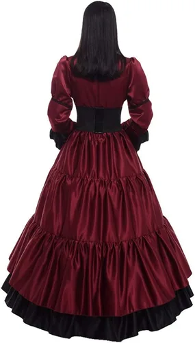 Vista 6 de GRACEART - Disfraz estilo victoriano , rococó, para mujer (vestido y miriñaque)