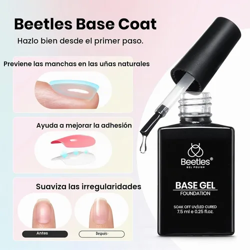 Vista 3 de Beetles - Juego de 2 capas base y capa superior de gel que no se limpia A-transparente-2