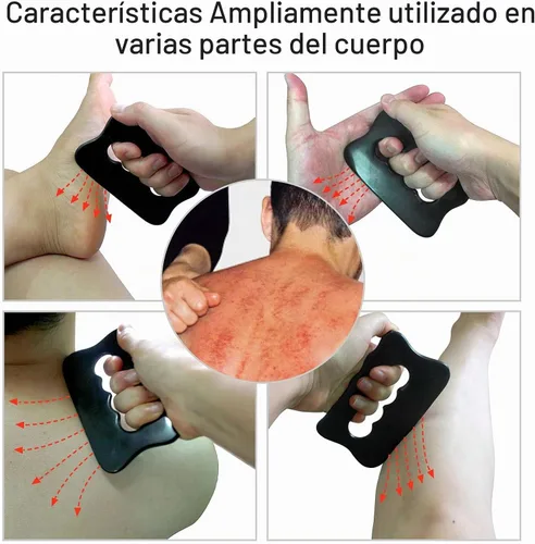 Vista 2 de Herramienta de masaje Gua Sha, piedra Bian Gua Sha, piedra Gua Sha para raspado de tejidos blandos, utilizada para espalda, piernas, brazos, cuello