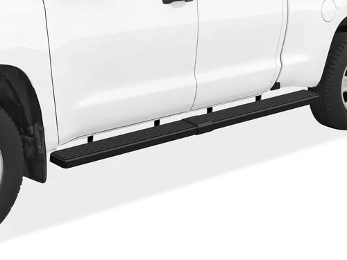 Vista 13 de Estribos iBoard para 2007-2017 Toyota Tundra Double Cab Pickup 4-Door, Negro Aluminio negro