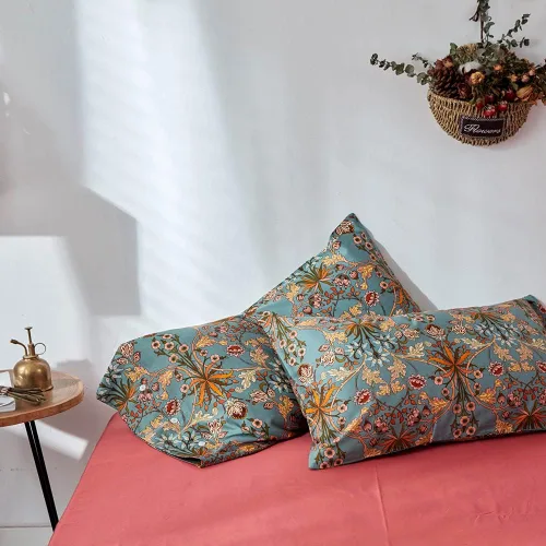 Vista 5 de mixinni Juego de 2 fundas de almohada de microfibra suave de tamaño estándar con bordado floral de color beige, 20 x 26 pulgadas