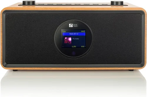 Vista 2 de Ocean Digital WR-860 FM Radio de Internet Wi-Fi con altavoces estéreo, reloj despertador, temporizador de sueño, salida de línea, entrada auxiliar