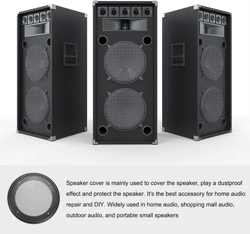 Vista 3 de Cubierta de rejilla de altavoz de malla blanca protector de parrilla de subwoofer (con tornillos), [para bricolaje de audio doméstico] - 4 pulgadas