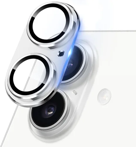 Vista 127 de Protector de Lente de Cámara para iPhone 14 / iPhone 14 Plus Película de Cubierta de Cámara de Metal, Vidrio Templado 9H, Antiarañazos, Compatible