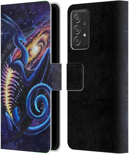 Vista 186 de Head Case Designs Officially Licensed Carla Morrow Galactic Entrancement Dragons Leather Wallet Case Compatible with Samsung Galaxy A07 4G