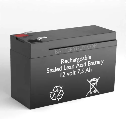 Vista 2 de BatteryGuy 12v 7.5Ah recargable sellado plomo ácido batería de alta tasa Set de seis