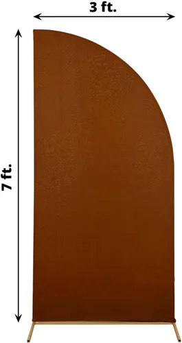 Vista 145 de Efavormart - Juego de 4 fundas de elastano beige para arco de media luna, fundas de telón de fondo Chiara de 2.5 pies a 7 pies para escenarios