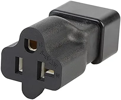 Vista 6 de Nema 5-15P to 5-15R/5-20R AC Power Adapter 15A 125V adaptador de corriente alterna 15 Amp Household AC Plug, 20 Amp T Blade Power