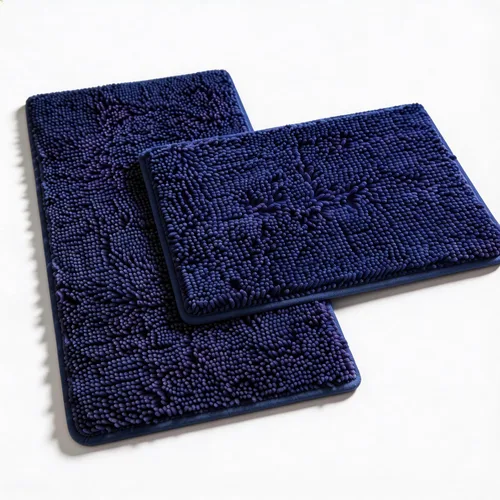Vista 23 de Juegos de Alfombras de Baño de 2 Piezas de Chenilla Suave Antideslizantes Alfombras de Baño Absorbentes Peludas, Alfombra de Bañera, Alfombras Gris