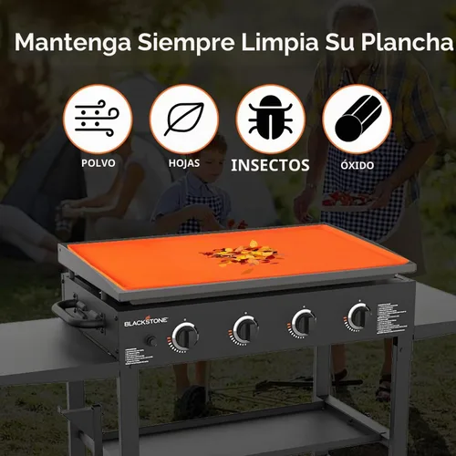 Vista 5 de Cubierta protectora de silicona para parrilla Blackstone de 28 pulgadas, tapete de parrilla de silicona resistente de grado alimenticio, protege