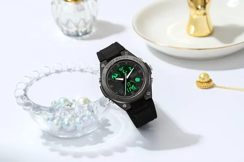 Vista 7 de KXAITO Women's Ladies Outdoor Waterproof Sports Watch Quartz Watch Fashion Bracelet Movement Analog-Digital Display Girls Wrist Watches