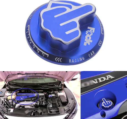 Vista 20 de x xotic tech Tapa de tanque de combustible de gas negro de aleación con dedo medio roscado compatible con Toyota Corolla Camry 4Runner Highlander