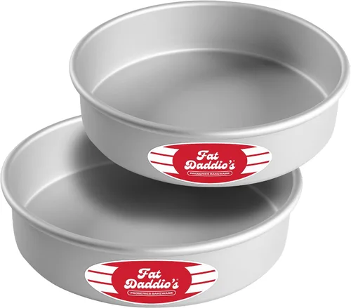 Vista 9 de Fat Daddio's Juego de moldes para pasteles redondos uniformes de aluminio anodizado de 4 niveles, profundidad de 2 pulgadas
