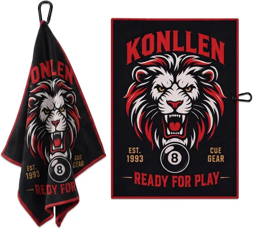 Vista 18 de KONLLEN Toalla para taco de billar - 100% algodón negro, toalla de limpieza para taco de billar de 8 bolas, accesorios de mantenimiento, juego