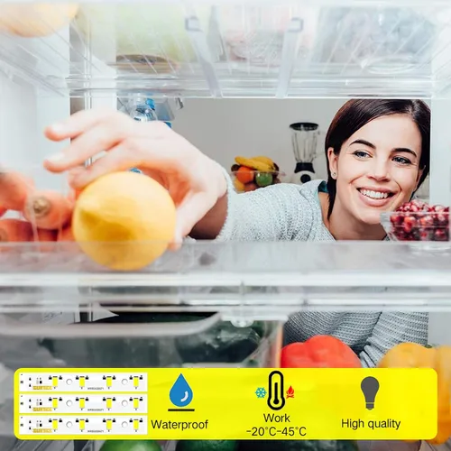 Vista 5 de Paquete de 3 tableros de luz LED WR55X26671 PS11767930 AP6035586 compatible con refrigerador GE Reemplazar 4468532 EAP11767930 LED3344588