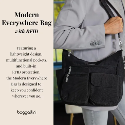 Vista 57 de Baggallini Modern Everywhere Crossbody Women 11x9x4.5 RFID Hobo Bag