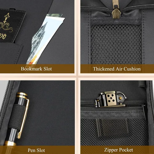 Vista 6 de FINPAC Funda grande clásica para la Biblia, de piel vegana, funda protectora de la Biblia con asa, regalo para hombres, mujeres, padre, madre