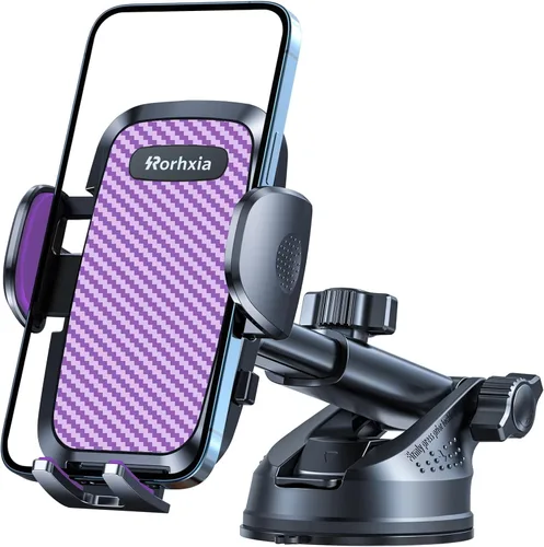 Vista 8 de Rorhxia Soporte para teléfono 3 en 1 para coche [Ventosa más estable y flexible 2025] Soporte para teléfono celular para salpicadero, parabrisas
