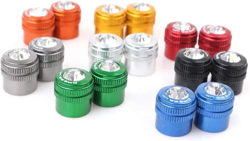 Vista 2 de FSFY Motorbike Wheel Valve Caps Rim Tire Tyre Dust Valve Cap Diamond Cover for KYMCO AK550 XSR900/ for Yamaha Tmax 530 Xmax 300, Titanium