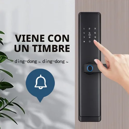 Vista 6 de Sophies Cerradura de puerta de entrada sin llave, cerradura de puerta inteligente Bluetooth funciona con código de control de aplicación y soporte