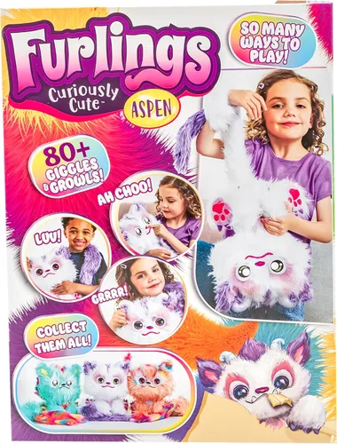 Vista 8 de Furlings Aspen - Juguete de peluche interactivo de 13 pulgadas, más de 80 sonidos y animaciones, regalo para niñas y niños mayores de 3 años