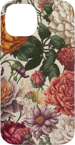 Vista 4 de Cute Flowers Vintage Botanical Floral Illustration Women Case for iPhone 17