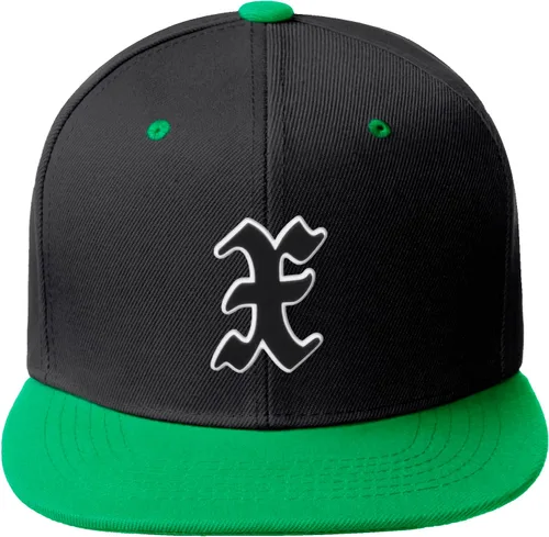 Vista 1175 de Daxton Gorra clásica con visera de billete plano con letras del alfabeto inglés antiguo de la A a la Z