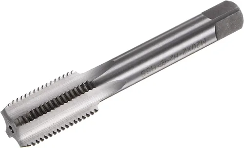 Vista 8 de uxcell Macho métrico de rosca de máquina M18 x 2.5 de alta velocidad de acero roscado roscado herramienta de roscado de flautas rectas