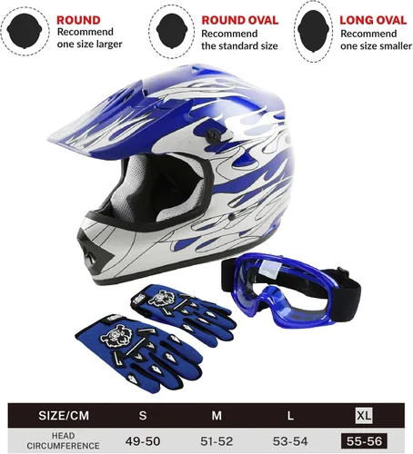 Vista 26 de SLMOTO - Casco DOT para niños y jóvenes, casco de motocross para todoterreno y calle, casco de motocicleta, casco de bicicleta de tierra, motocross
