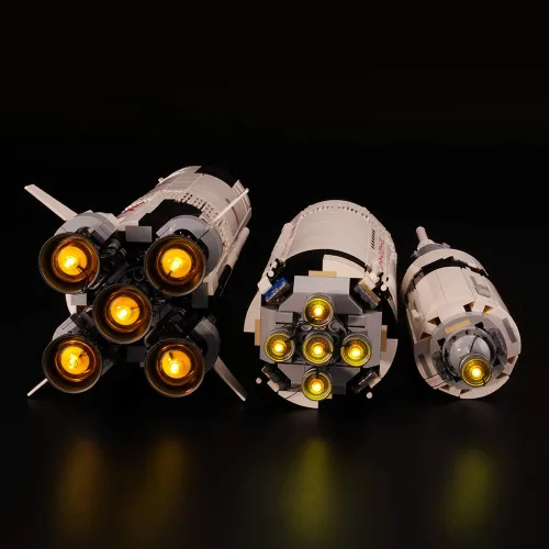 Vista 2 de LIGHTAILING - Juego de luces para (Ideas NASA Apollo Saturn V) modelo de bloques de construcción, kit de luz LED compatible con Lego 21309