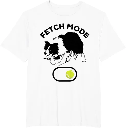 Vista 11 de Border Collie Stuff - Camiseta de pelota de tenis para hombre, Border Collie Fetch, Blanco Gris Oscuro