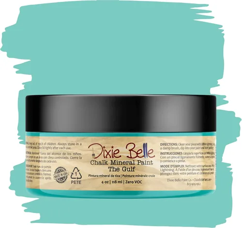 Vista 282 de Pintura para muebles con acabado de tiza Dixie Belle Paint Company - Amatista (4oz) - Pintura mineral de tiza chic púrpura profundo mate