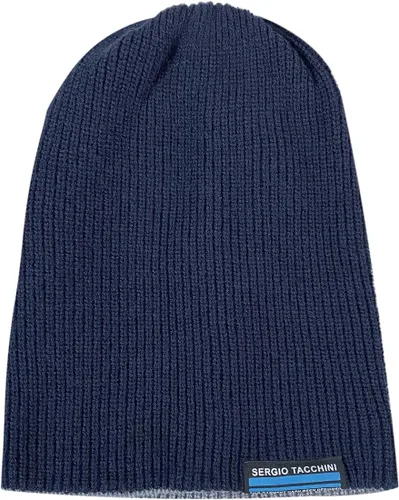 Vista 7 de CLAPE Gorro holgado unisex con puños, gorro de punto de calavera lisa para hombres y mujeres, de doble capa para invierno, gorro térmico de invierno