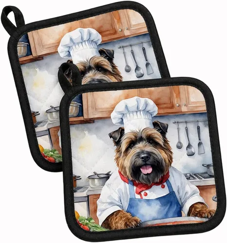 Vista 33 de Caroline's Treasures Coton de Tulear El Chef Par de Agarraderas de Ollas de Cocina Resistentes al Calor Juegos de Agarraderas de Ollas Almohadillas