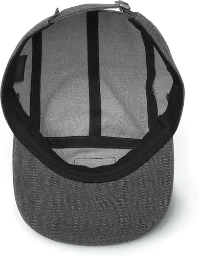 Vista 8 de CLAPE Gorra Snapback de 5 paneles para hombre, de algodón lavado, estilo 5p02-lavado Negro