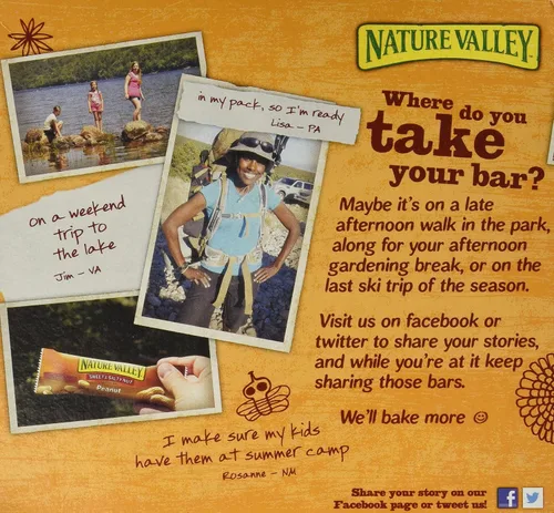 Vista 2 de Nature Valley, Barras de granola de almendras dulces y saladas, caja de 7.4 onzas (paquete de 4)