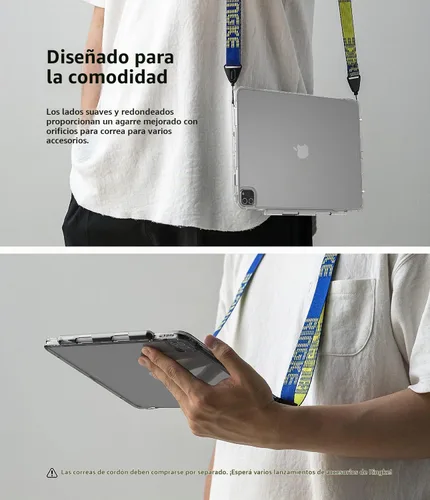 Vista 7 de Ringke Fusion Plus [Funda + soporte para lápices] compatible con iPad Pro 12.9 (6ª generación 2022, 5ª generación 2021), parte trasera dura