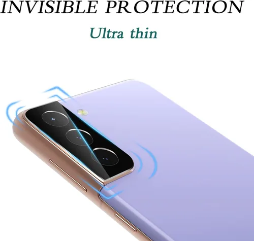 Vista 3 de CloudValley Protector de lente de cámara para Samsung Galaxy S21 5G de 6.2 pulgadas, [paquete de 3] Protección trasera de vidrio templado