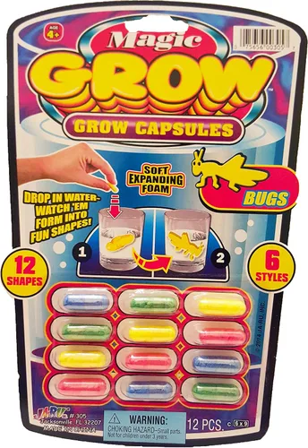 Vista 8 de Cápsulas para regalos invitados cumpleaños Magic Grow, paquete de 6, todos diferentes