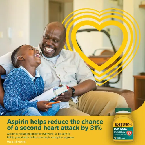 Vista 2 de Bayer Aspirina 81 mg recubiertas entéricas, 300 unidades y paquete de viaje de 2 unidades de aspirina genuina de 325 mg recubiertas