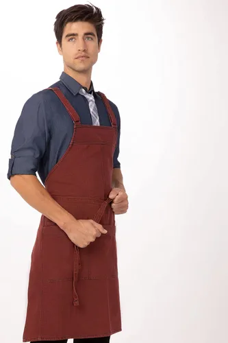 Vista 2 de Chef Works - Delantal unisex con espalda cruzada