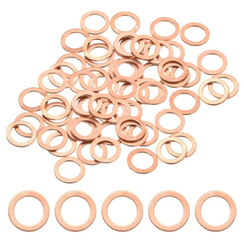 Vista 7 de M METERXITY Paquete de 30 arandelas de cobre, arandelas métricas de sellado de cobre M6x12x1mm para pernos, tornillos, tuercas