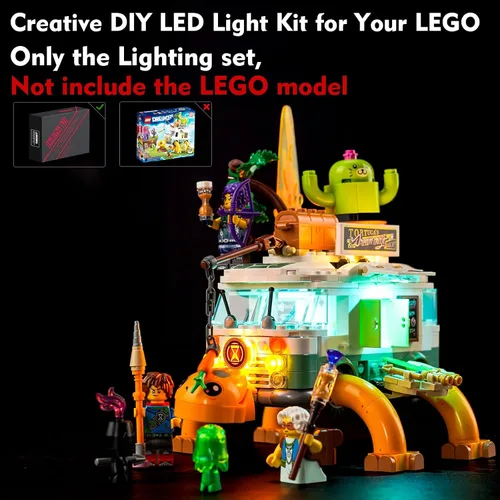 Vista 2 de LocoLee Kit de luces LED compatible con Lego dreamzzz Mrs. Castillo's Turtle Van 71456, 2023, juego de iluminación creativa, accesorios compatibles