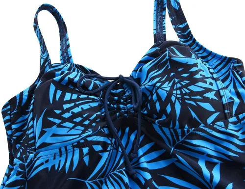 Vista 9 de Septangle - Trajes de baño para mujeres, tankini de dos piezas con estampado de cachemira, talla extragrande