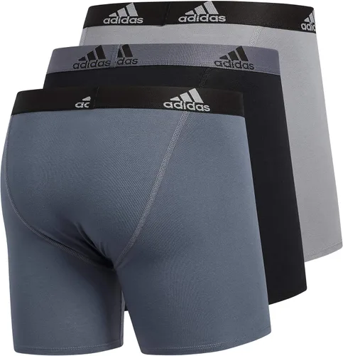 Vista 5 de adidas Men's Stretch Cotton Boxer Brief Underwear (3-Pack)