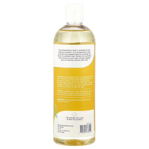 Vista 2 de Life-flo Aceite de almendras puro, hidratante natural para la piel y el cabello, aceite portador, loción, crema y base de aceite de masaje, prensado
